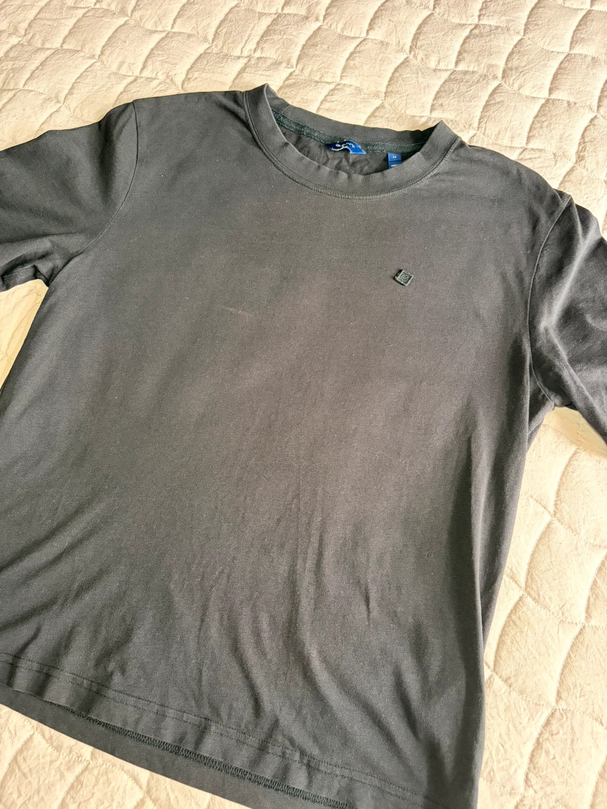 GANT Black Organic Cotton T‑Shirt | Size M | Embroidered Logo Premium Basics