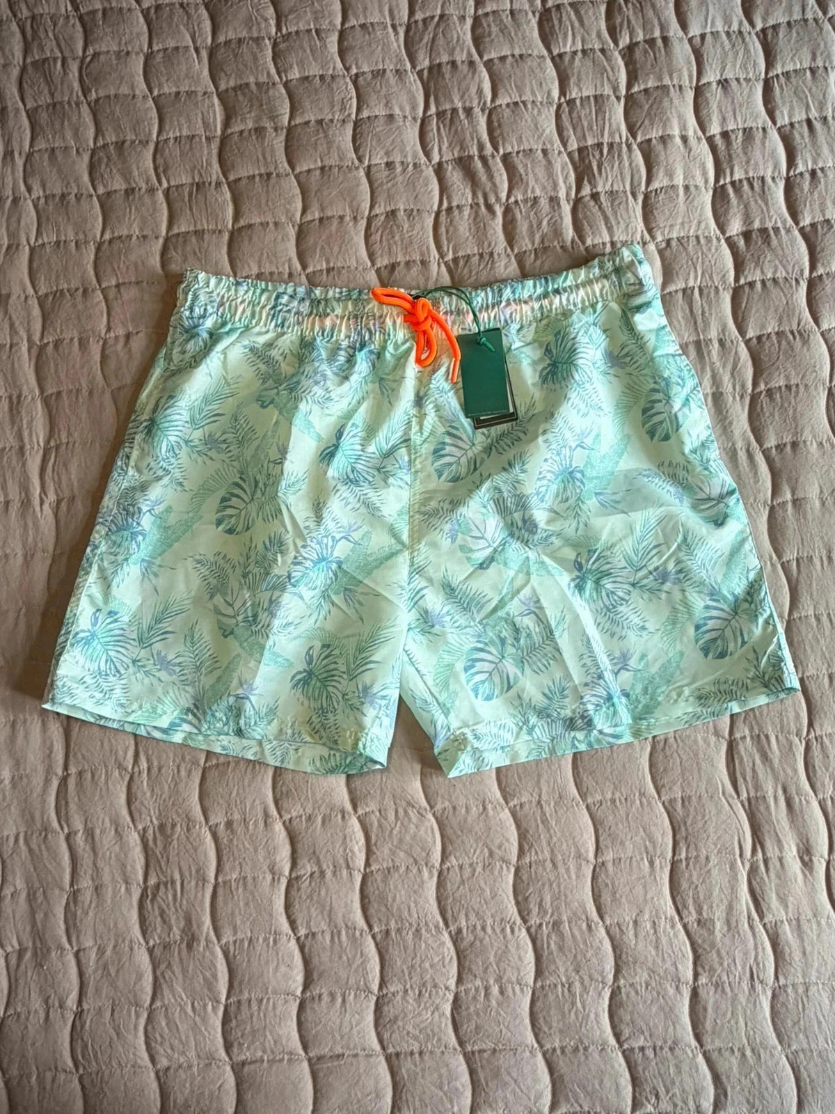 Charles Norton Men’s Swim Shorts | Size XXL | Palm Print | New | Holiday