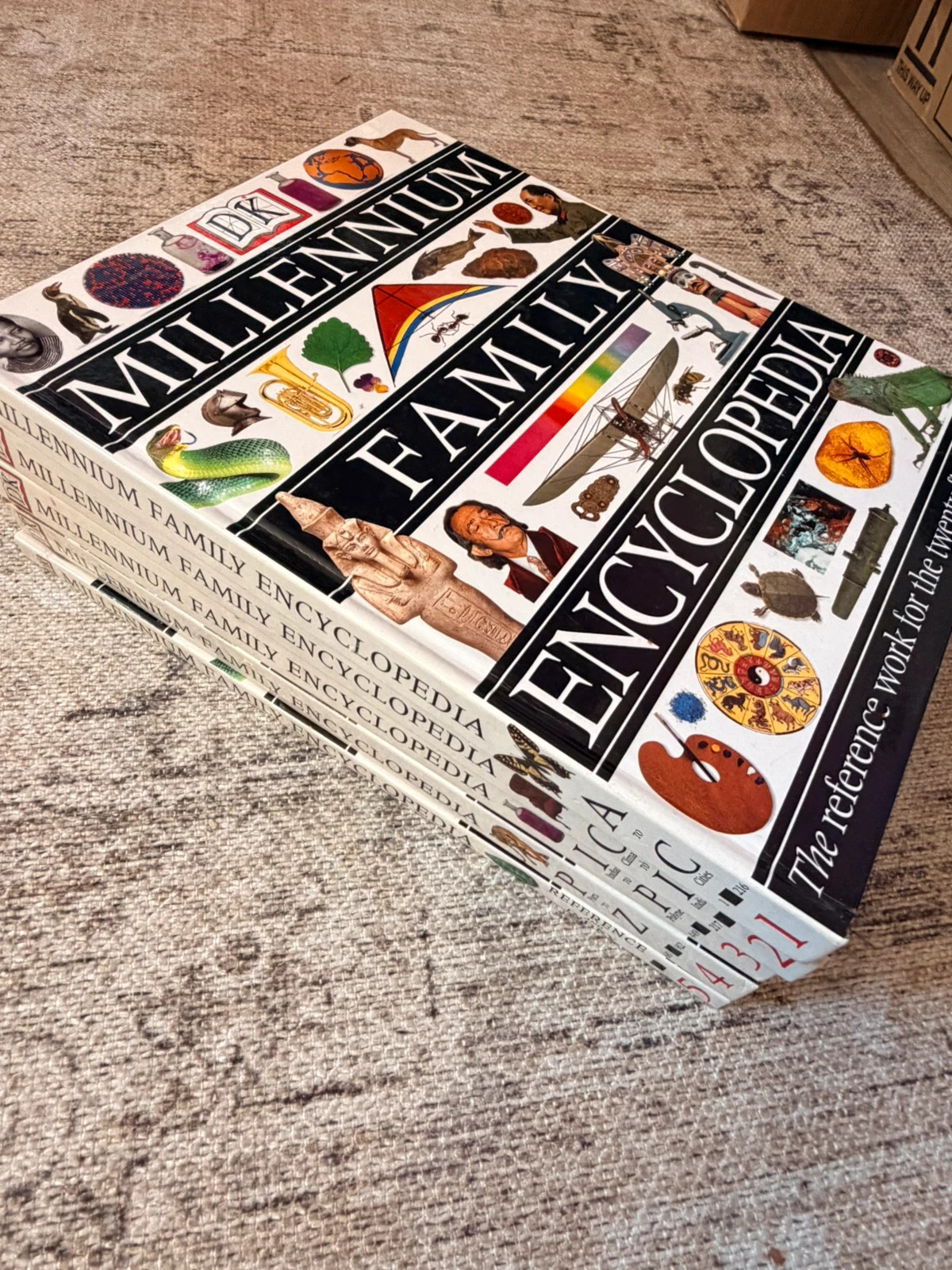 DK Millennium Family Encyclopedia Complete 5 Volume Set 1997 Hardback Books
