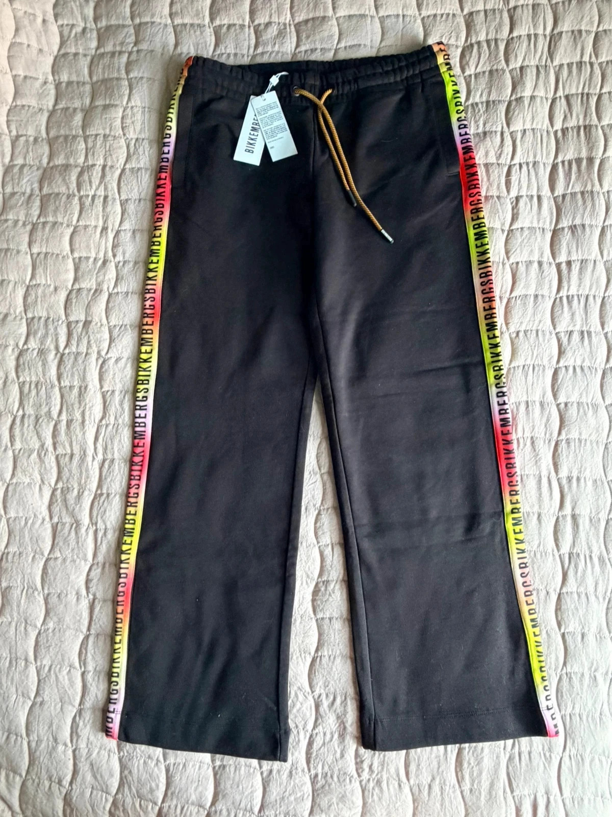 Bikkembergs Wide Leg Joggers | Size M | Relaxed Fit | Cotton Blend | Authentic Designer