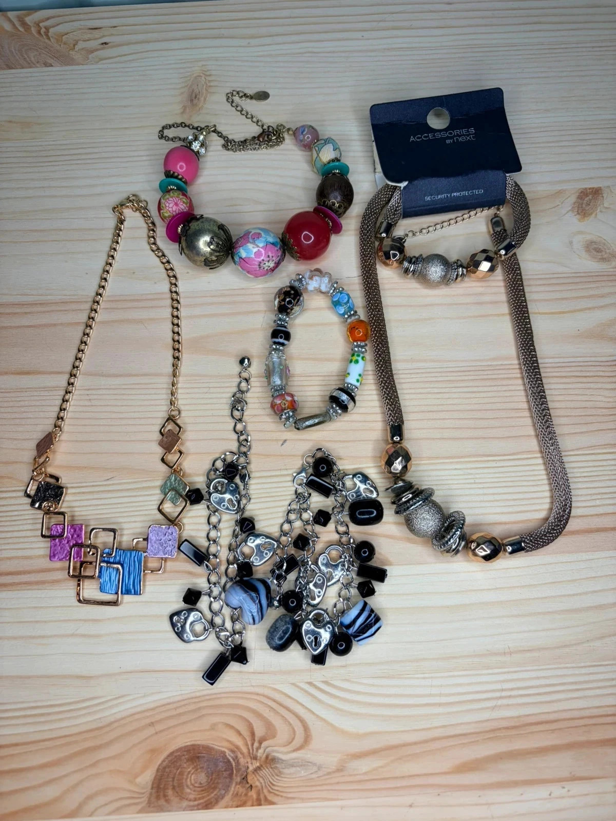 Jewellery Lot: 3 Necklaces + 3 Bracelets | Statement / Boho / Modern