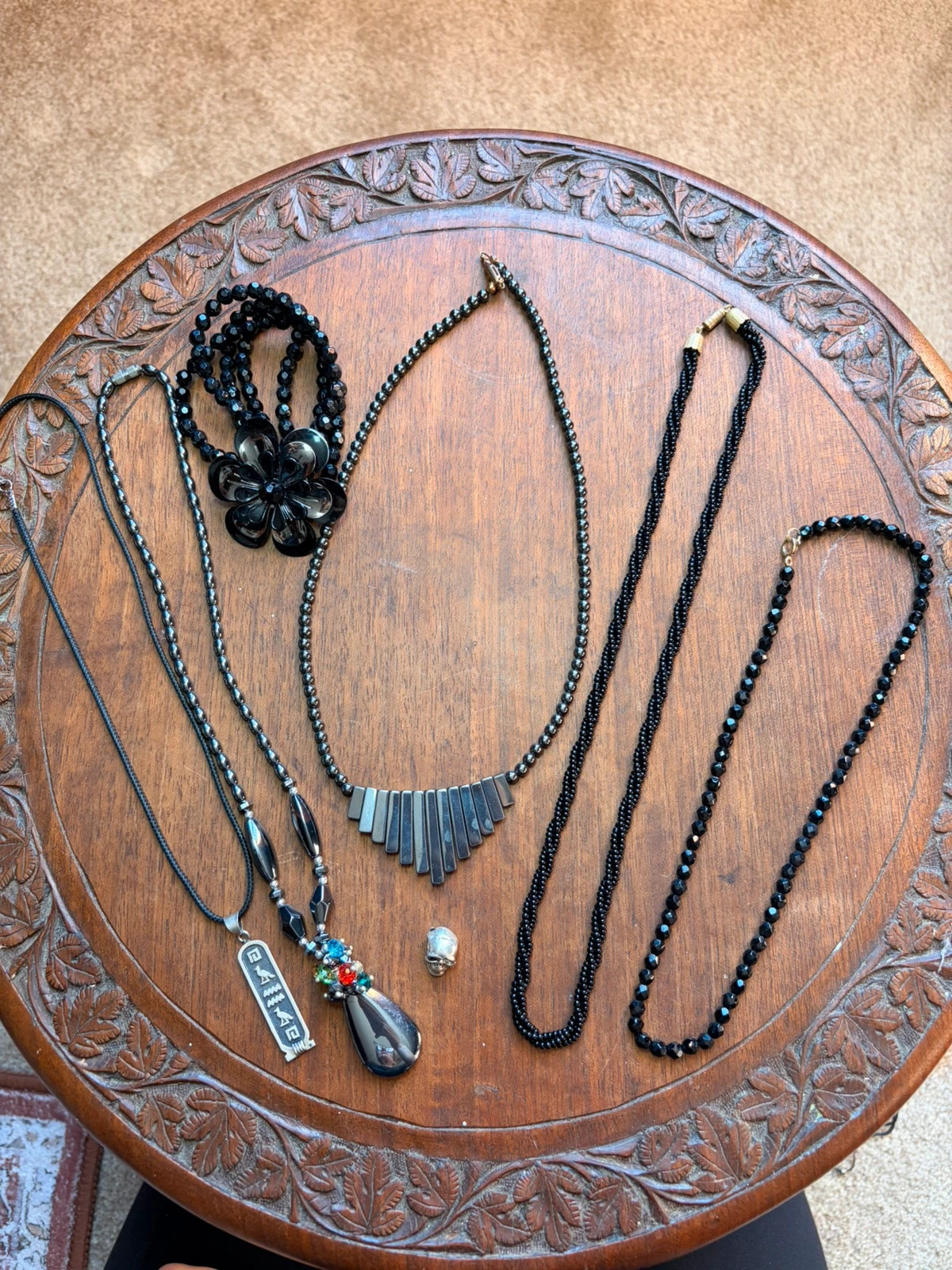 Black Hematite Jewellery Bundle 7pc | Vintage Necklaces, Gothic, Statement, Crafts