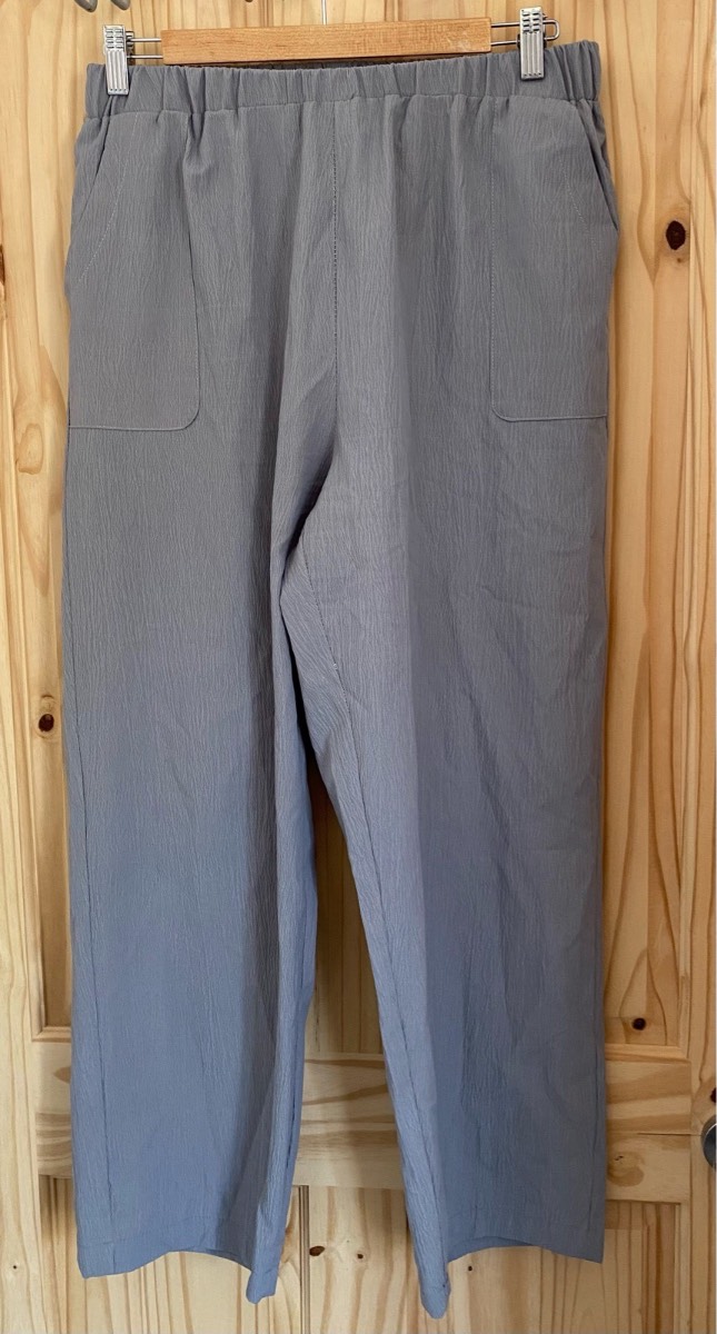 SHEIN size XL grey elastic waisted wide leg lightweight trousers