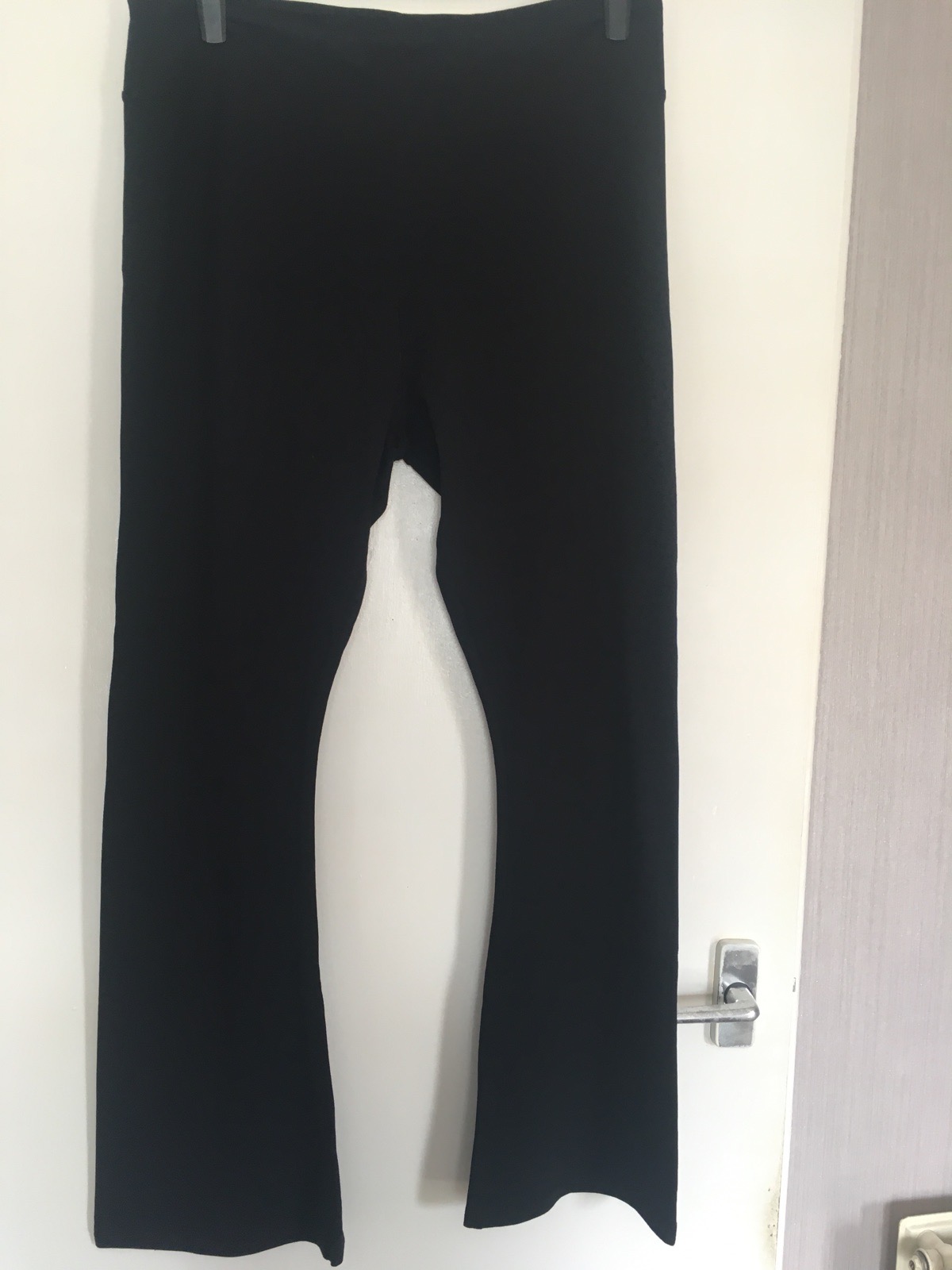 Black flared leggings