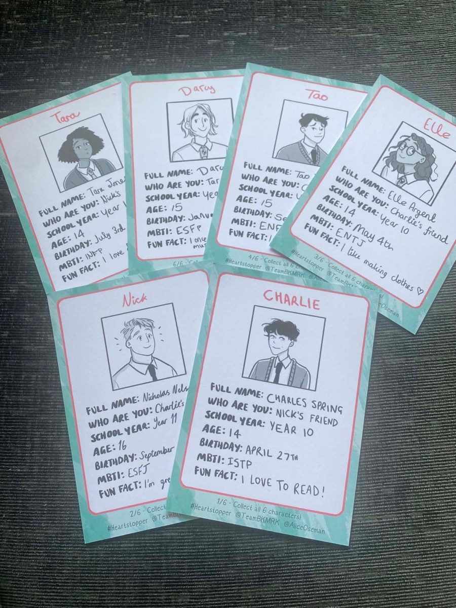 Heartstopper cards