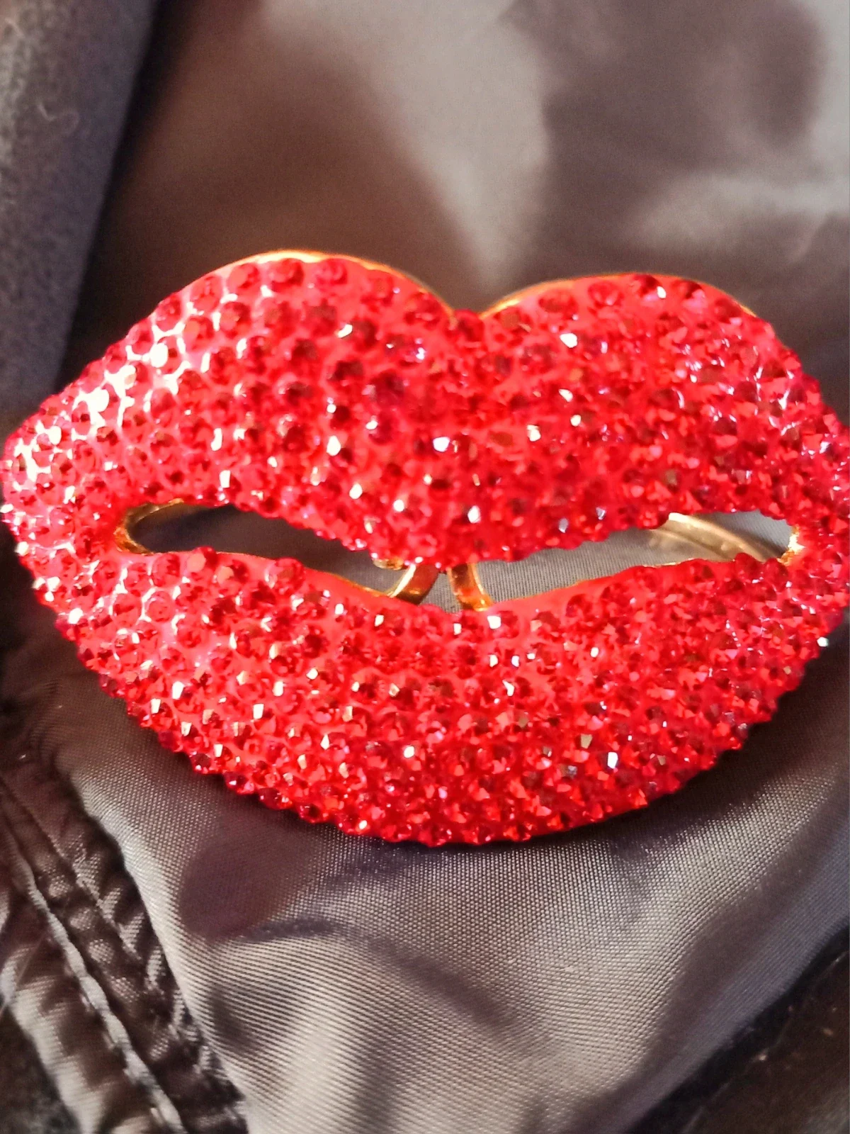 Butler and Wilson Extremely Rare 1980's Luxurious  and Vivacious, Red Lips Bangle