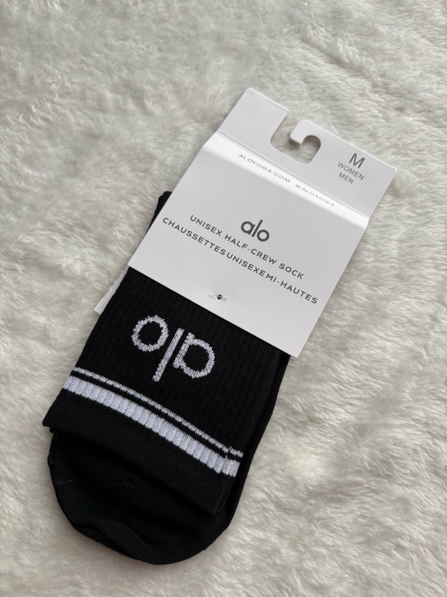 Black and white Alo socks M