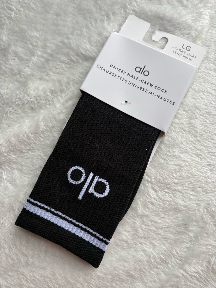 Black and white alo socks