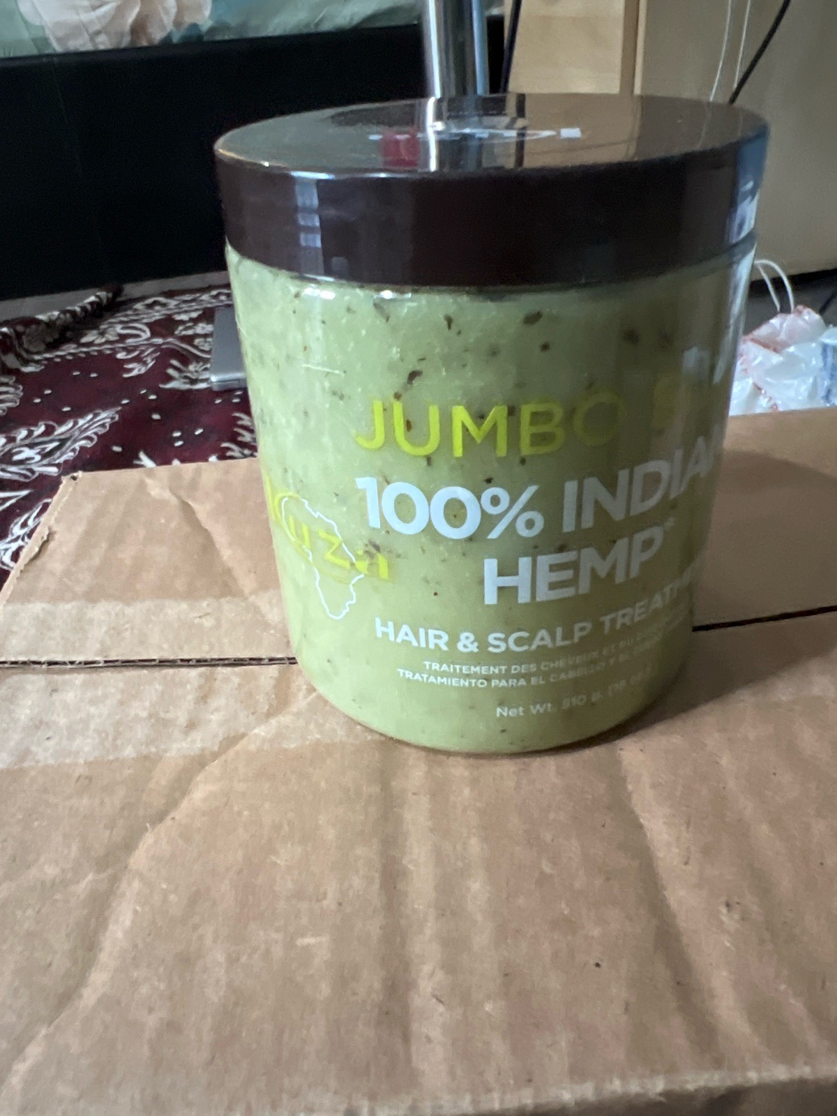 Kuza Indian Hemp Jumbo Hair & Scalp Treatment 18 oz. - Smooth, Soften & Moisturize
