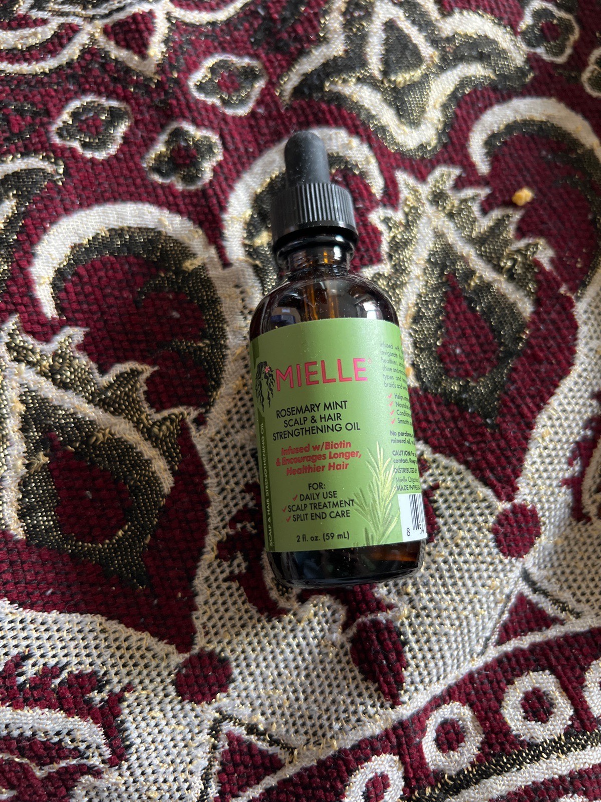 Mielle Rosemary Mint Scalp & Hair Oil 2oz, clear