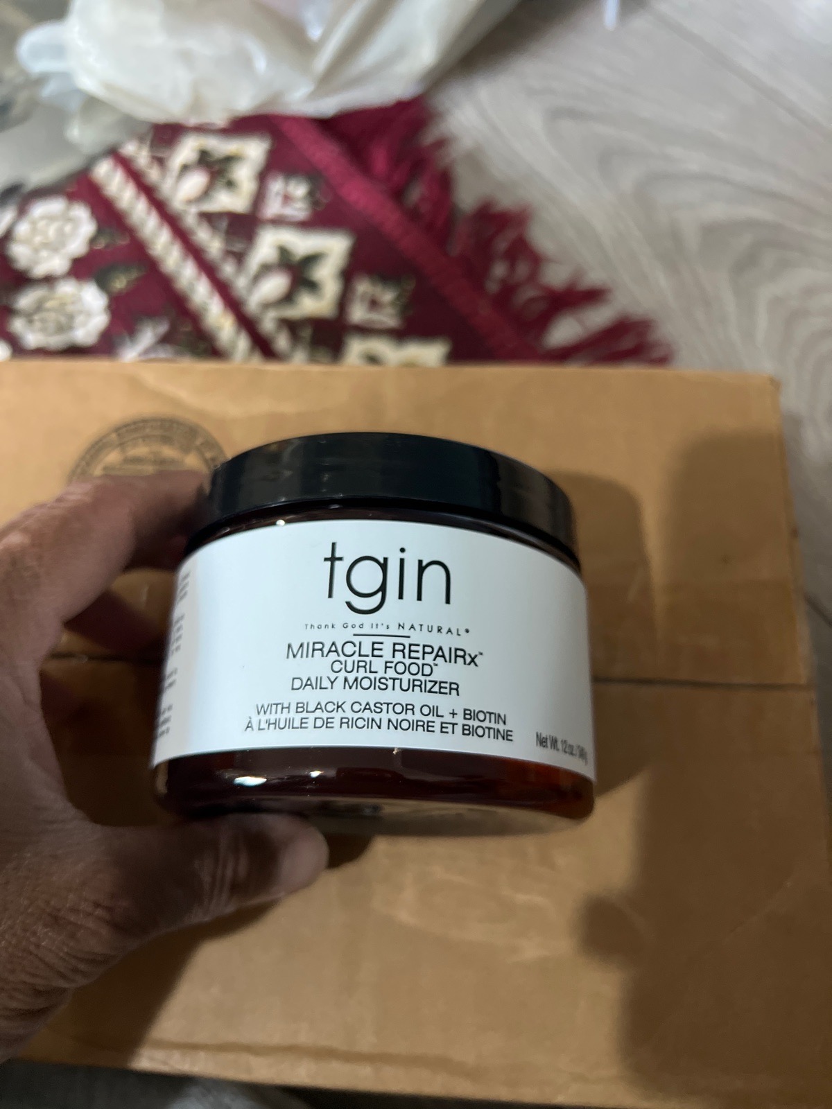 tgin Miracle RepaiRx Curl Protein Reconstructor for Curly, Coily, and Wavy Hair, with Biotin and Bla