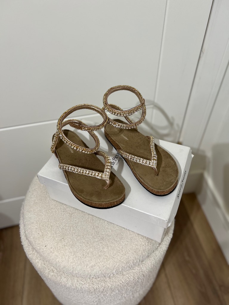 Russell & Bromley rhinestone embellished sandals UK 4