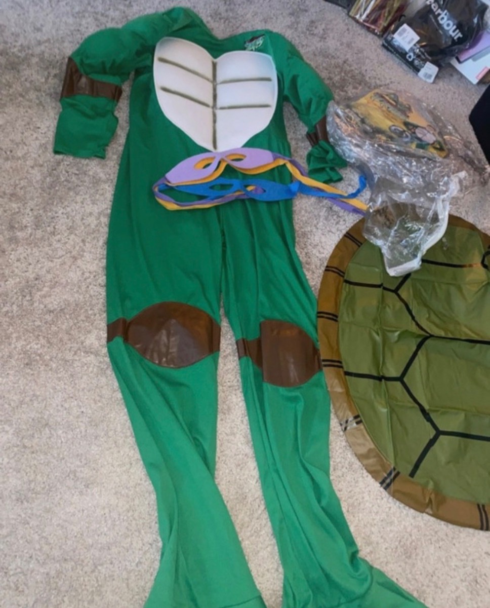 Men’s ninja turtles suit costume new large fancy dress cost £65
