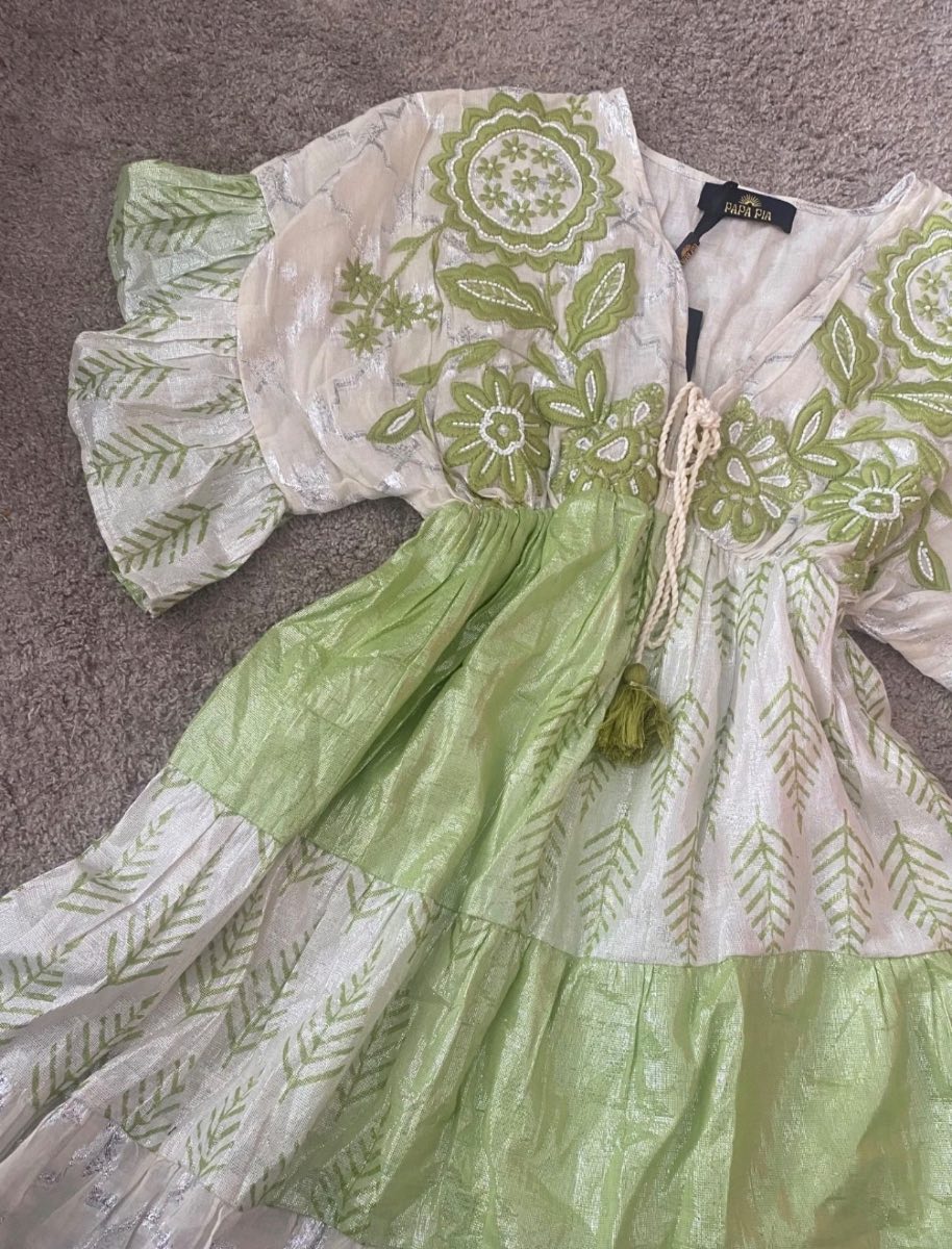 Papa pia beach dress kaftan 10-14 ladies embellished new cost £55