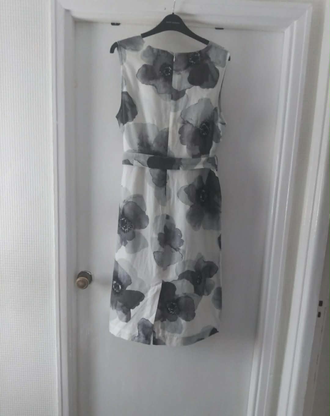 RJR John Rocha linen summer dress size 14 white & grey