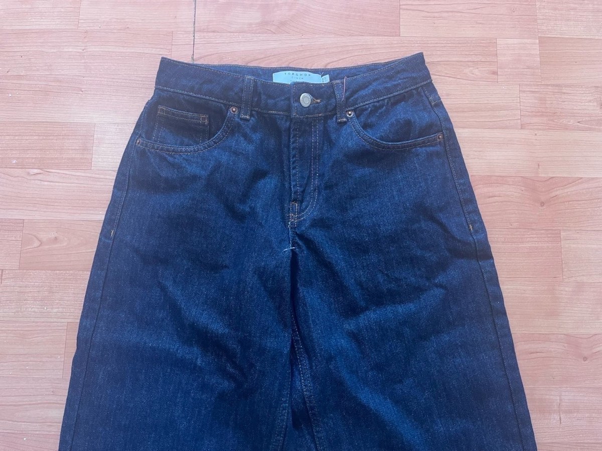 Blue wide leg jeans