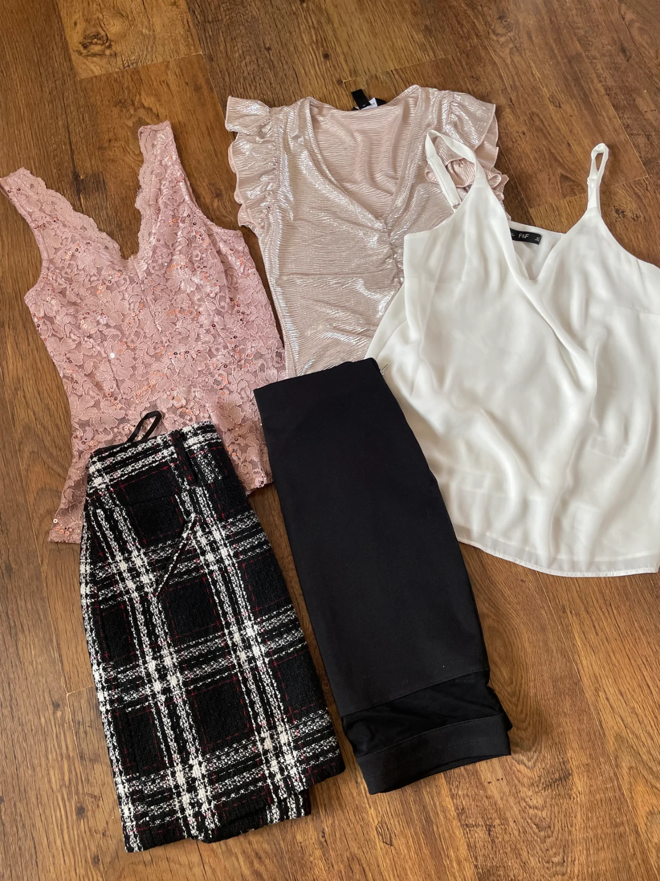 womens tops and skirts bundle size uk 6-8 including TopShop Papaya New Look F&F