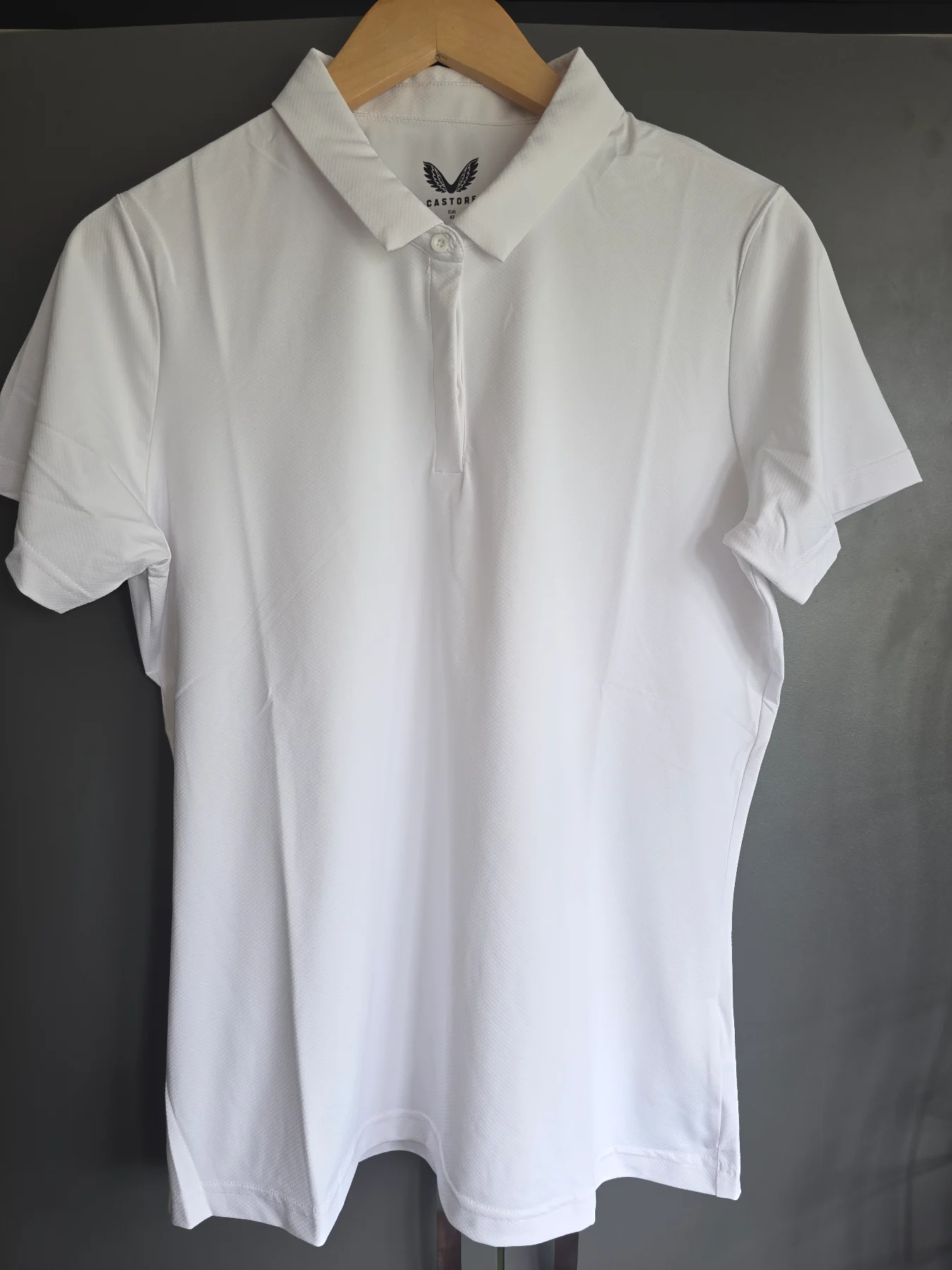 Castore White Performance Golf Tennis Polo Shirt Top UK 14 EU 42 NWOT