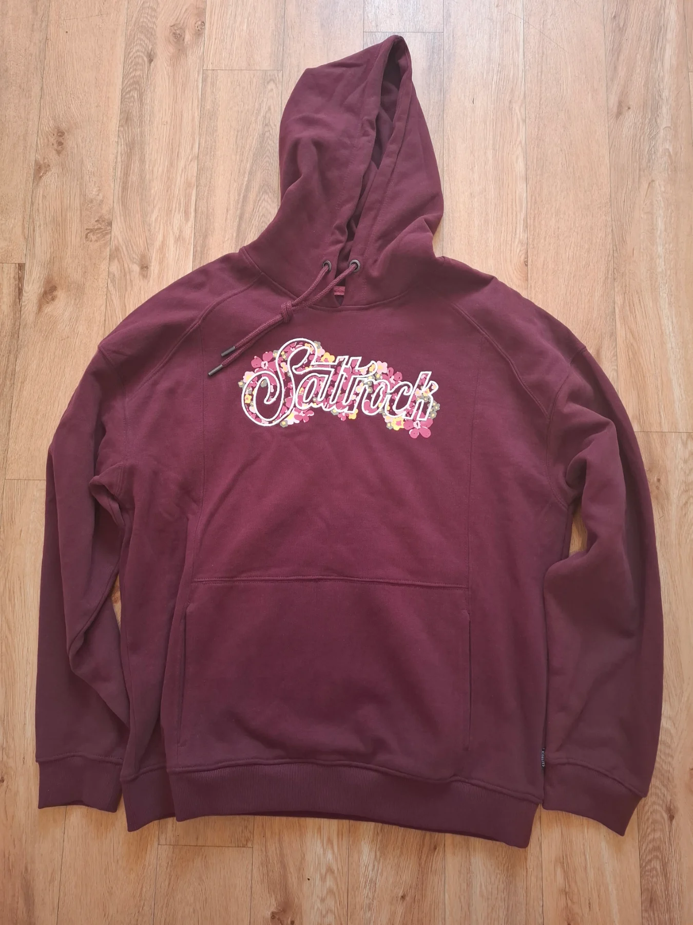 Saltrock Womens Burgundy Ditsy Pop Hoody - Size XS
