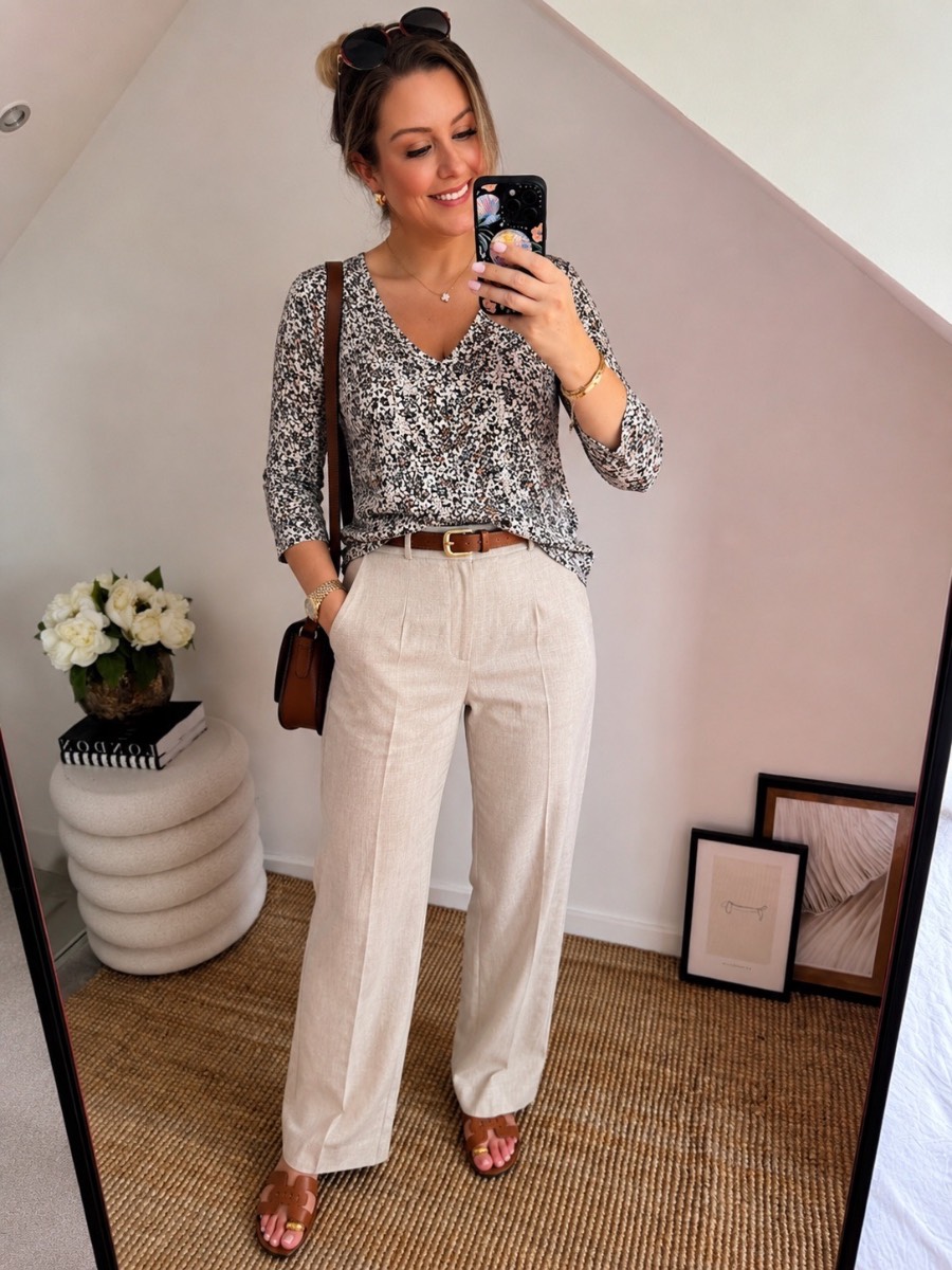 Bonmarché Multi Ditsy Floral Stretch Top | UK 10 | Very Good Condition