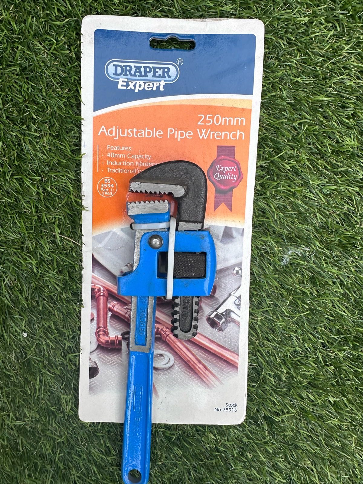 Draper Expert 250mm Adjustable Pipe Wrench – Brand New Sealed