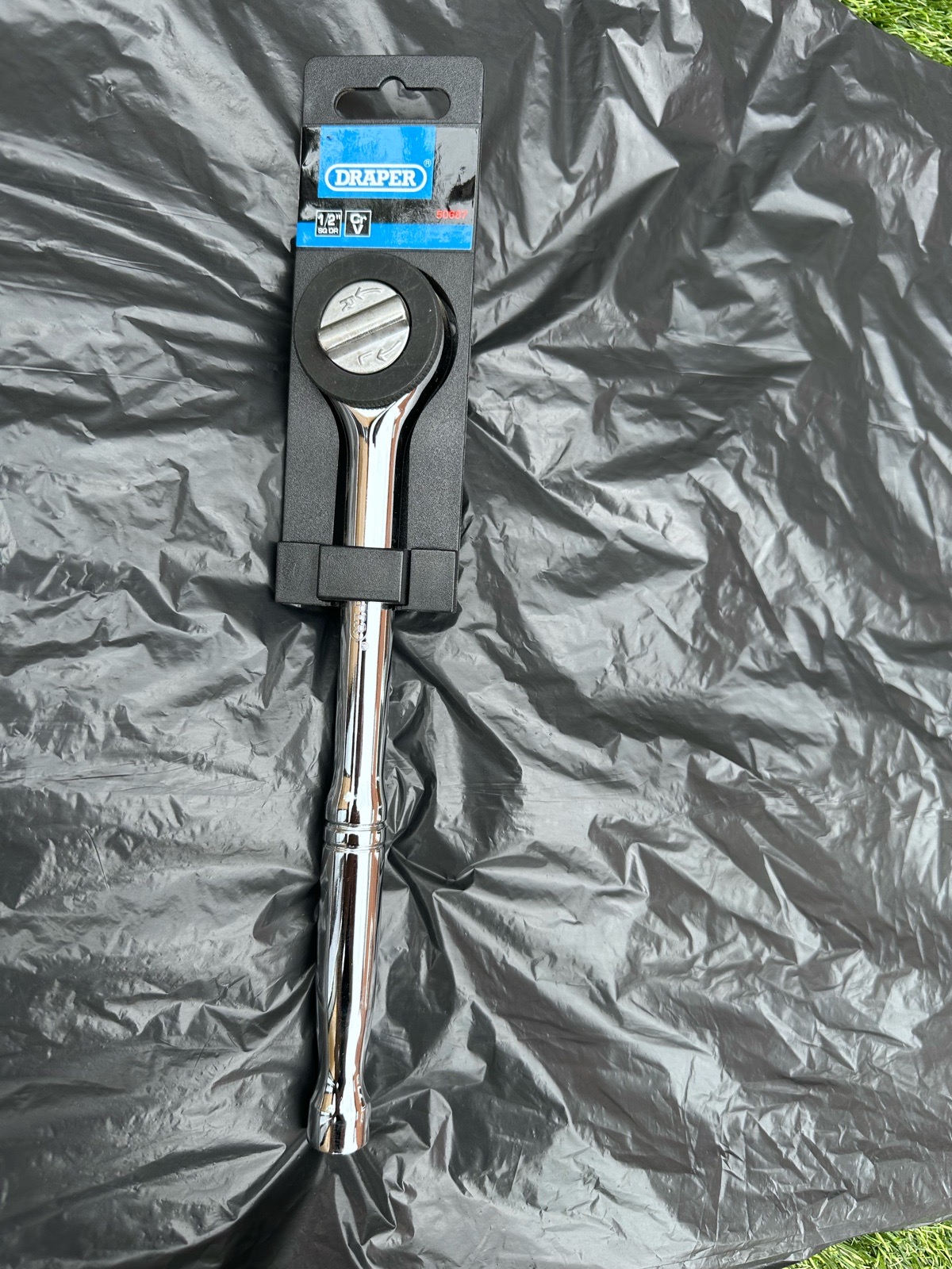 Draper 1/2" Drive Chrome Ratchet Handle — Brand New on Card