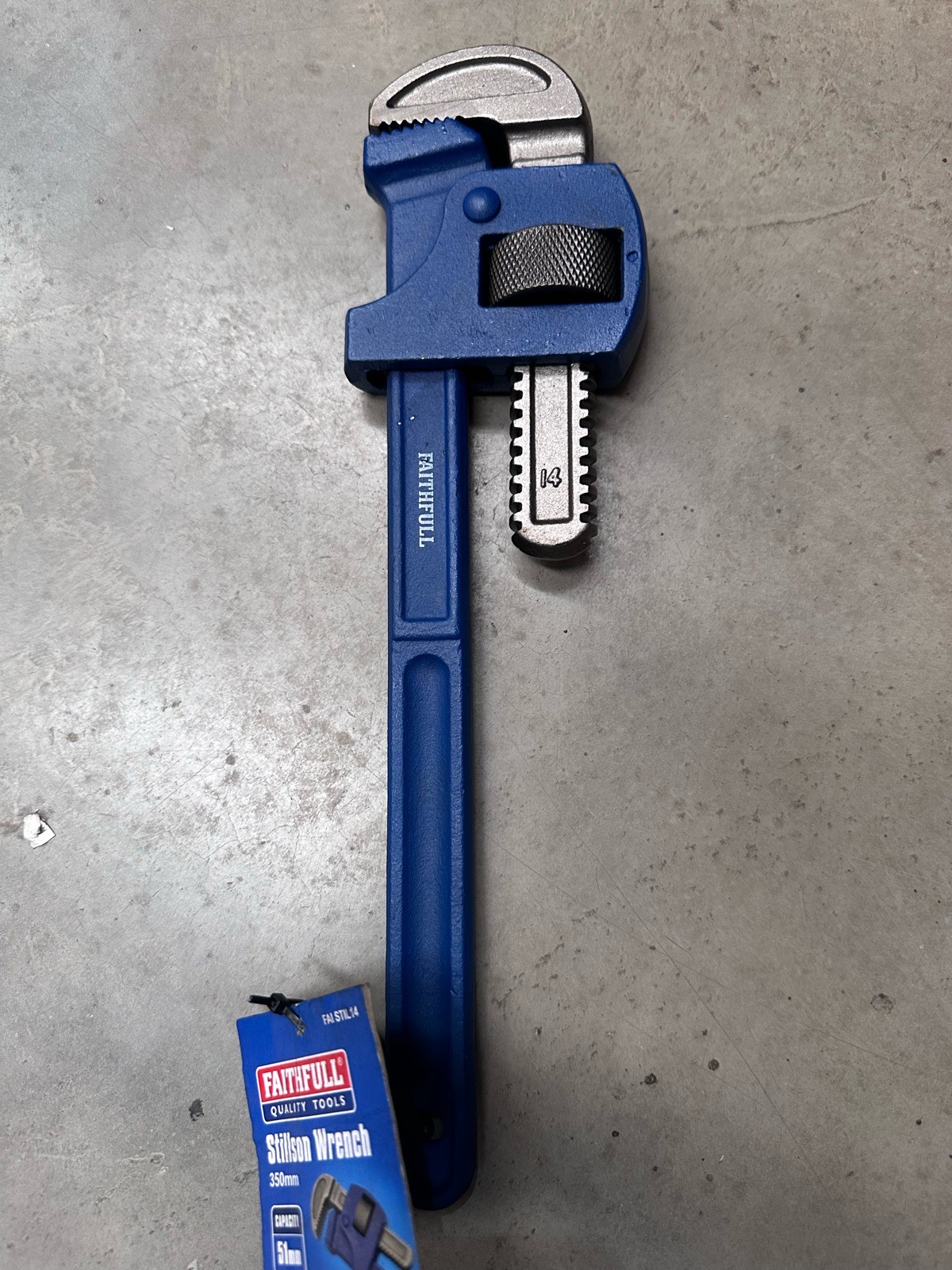 Faithfull Stillson Wrench 350mm 51mm Pipe Wrench — new with tag