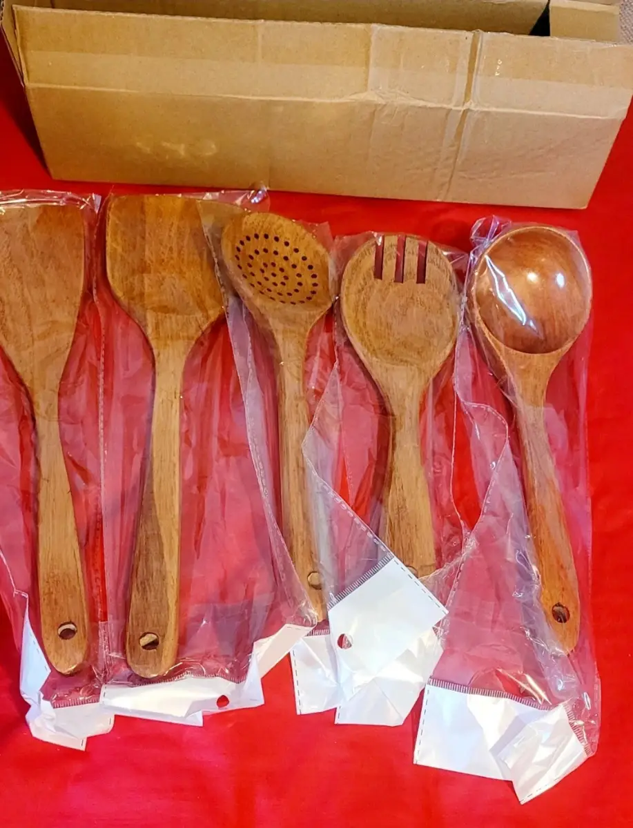 cooking utensil wooden set 5pcs