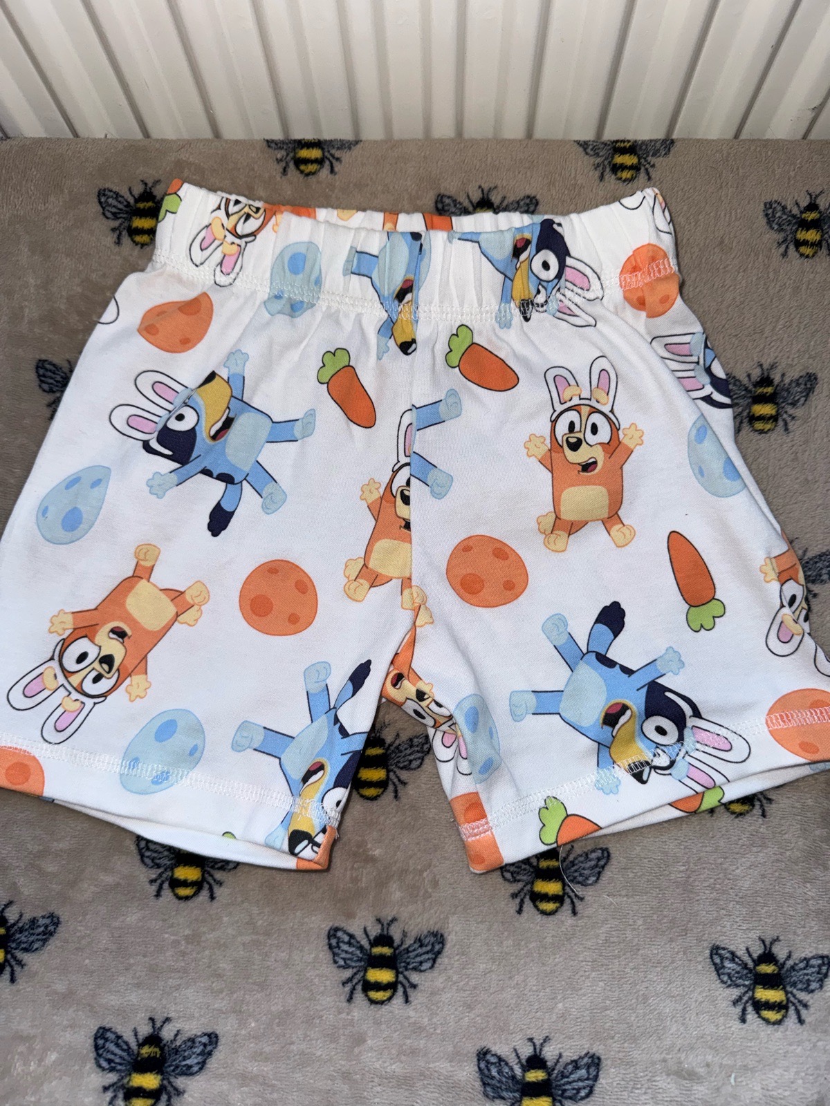 Official Bluey Easter Bunny Short Pyjamas / Lounge Shorts (Age 2-3)