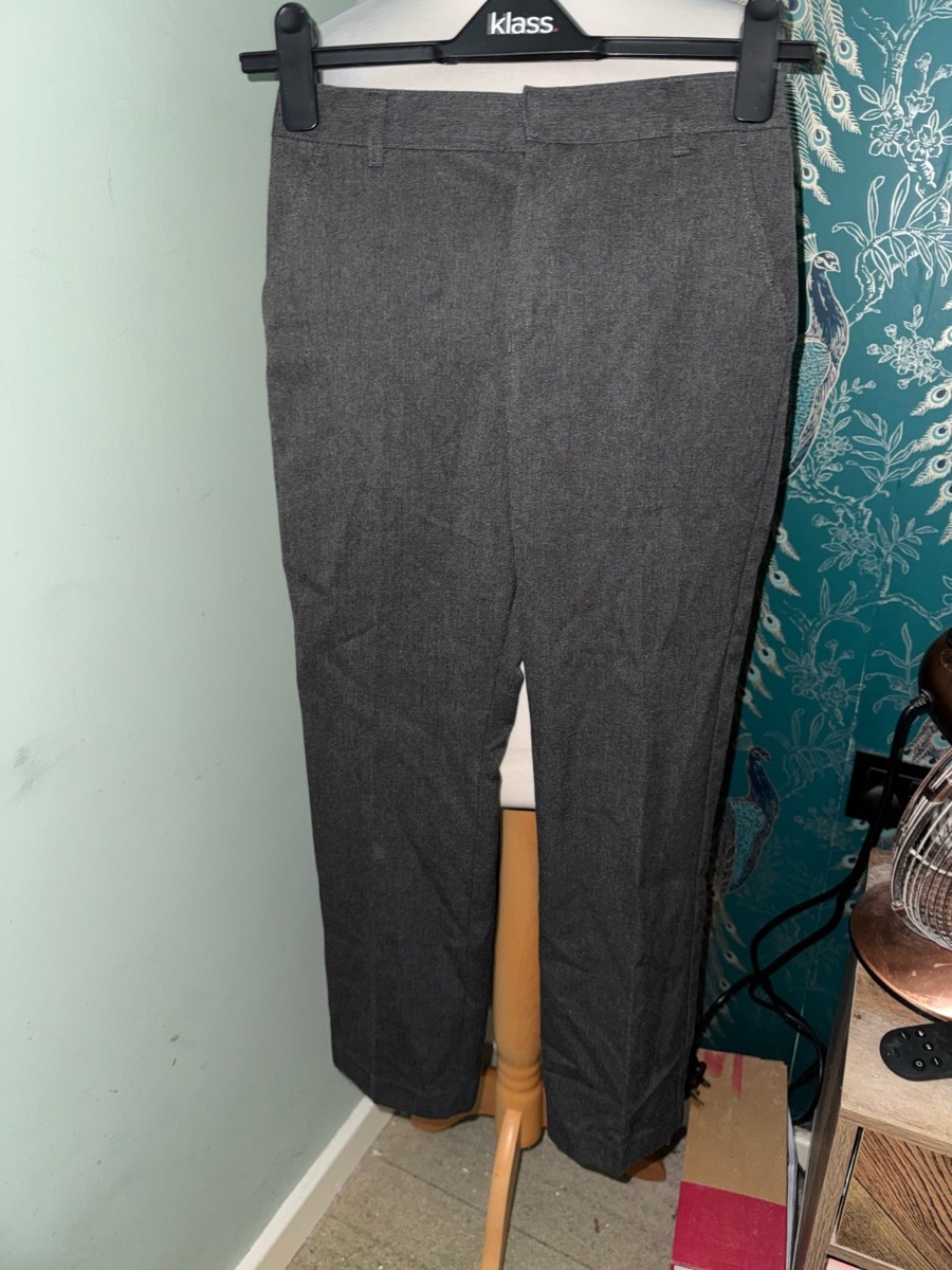 F&F boys grey adjustable waist trousers age 10-11 yrs