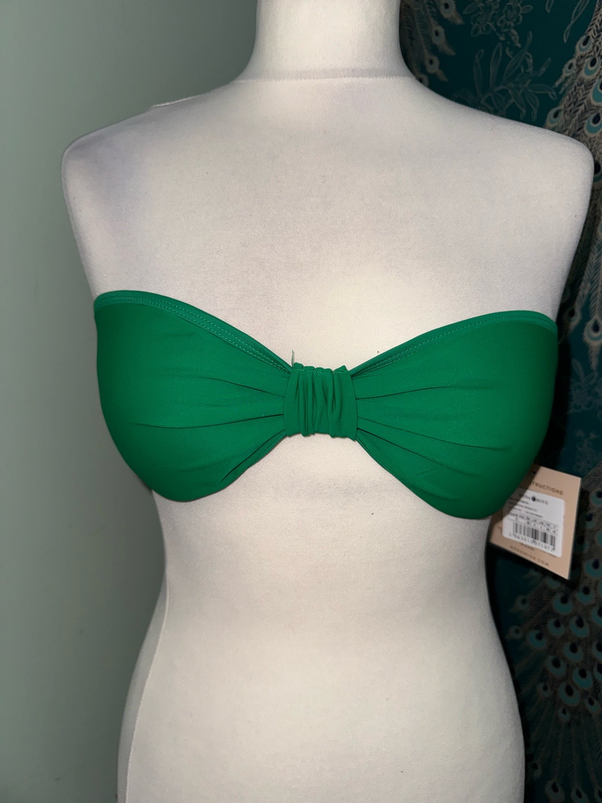 Moda Minx Amour Bandeau Bikini Top in Emerald Green - BNWT Size S (UK 8)
