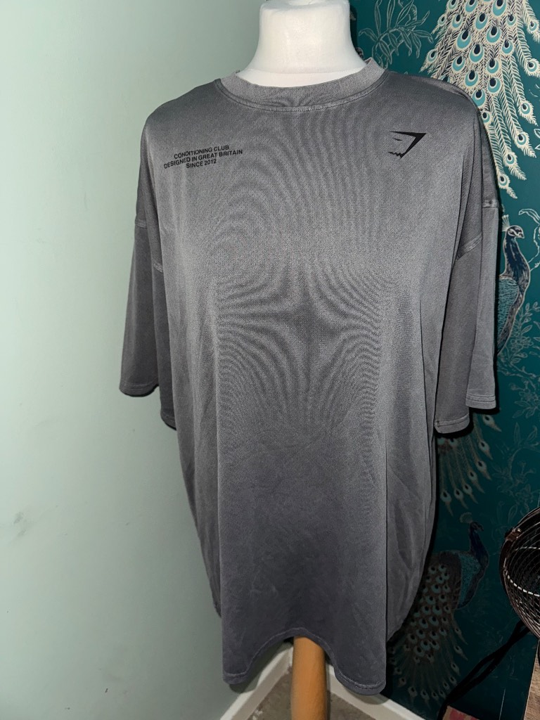 Gymshark Conditioning Club Oversized T-Shirt - Charcoal Grey - Size M (BNWT)