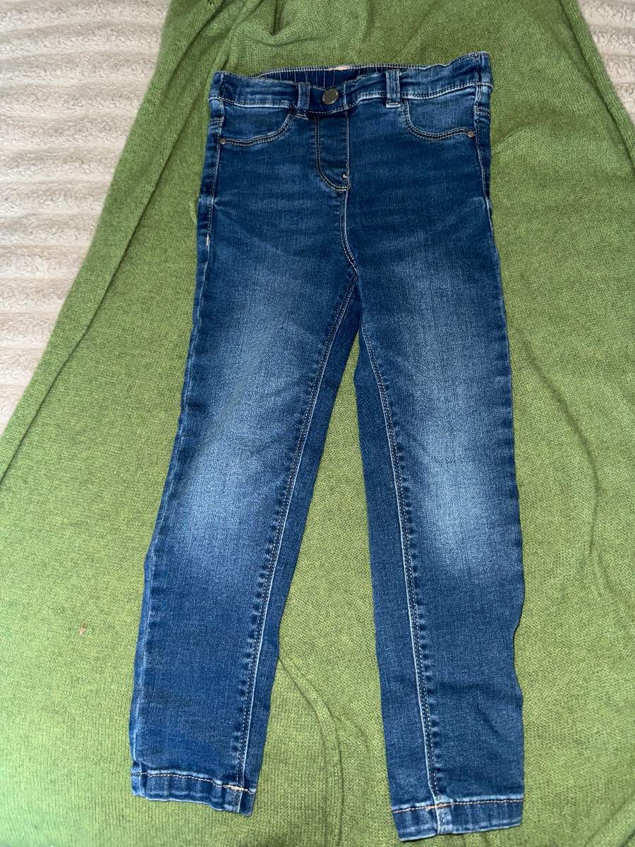 Next girls stretch denim jeggings blue age 5 yrs