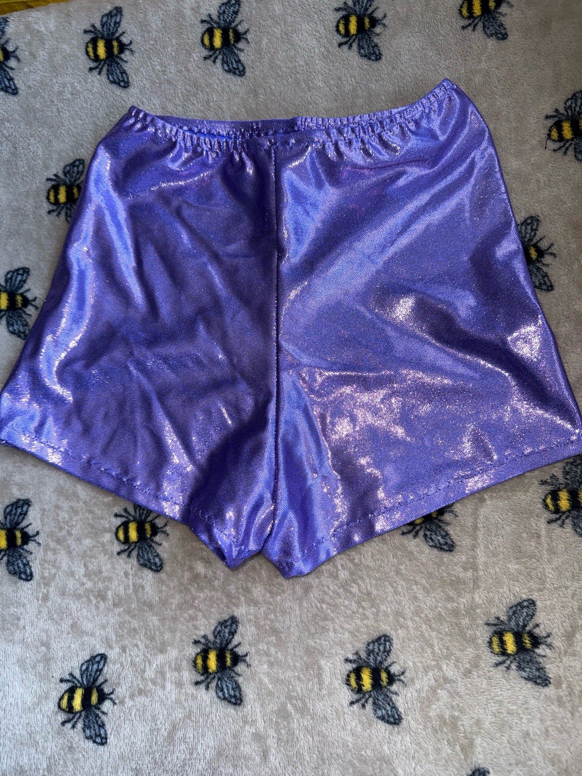 Girls sparkly purple shorts age 4-5 yrs