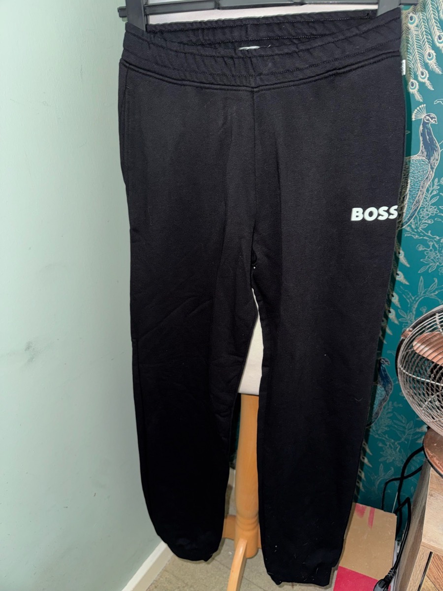 Boss boys black joggers age 14 yrs