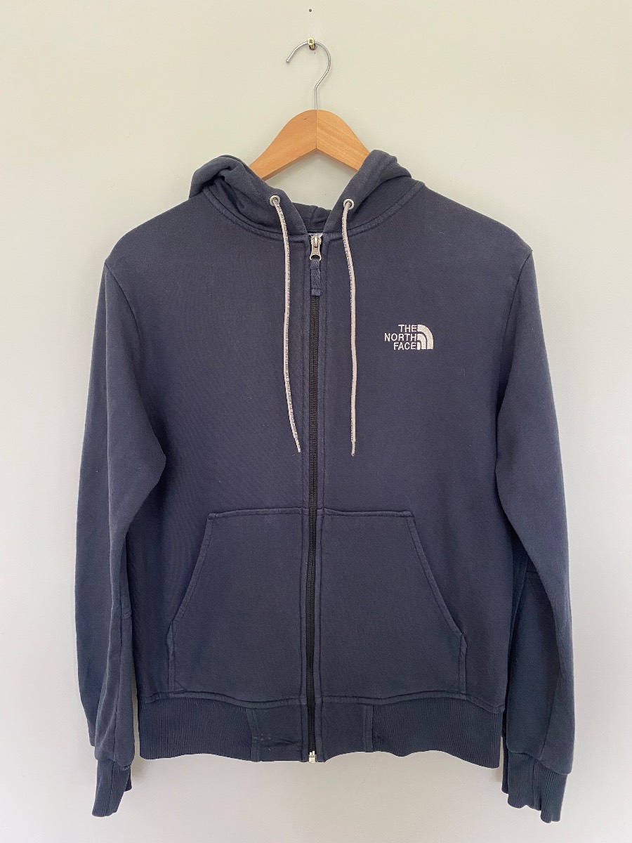 The North Face Mens Navy Full Zip Hoodie Small S Hooded Sweatshirt Jacket