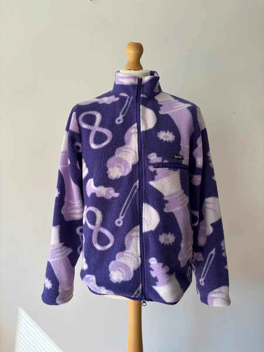 Nike Men's Purple LeBron Printed Basketball Full Zip Fleece Jacket Size M | NI184