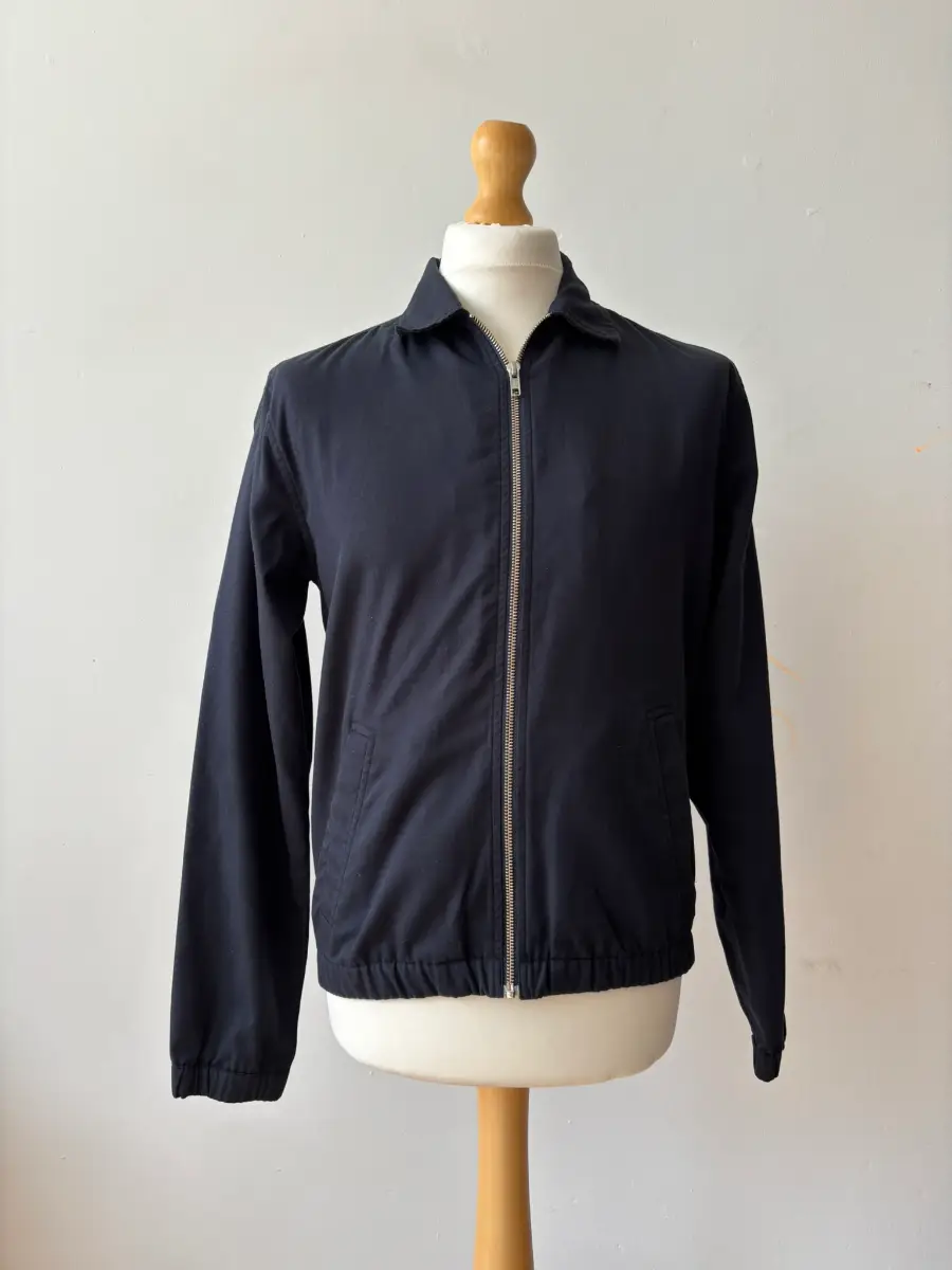 Folk Men's Navy Zip Harrington Jacket Size 3 (M) FO23