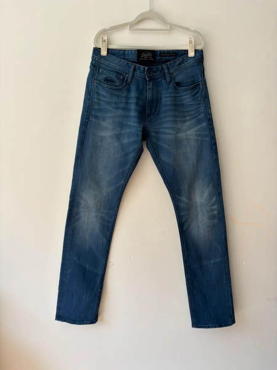 Superdry Men's Blue Corporal Slim Jeans Size W32 L32 | JE362