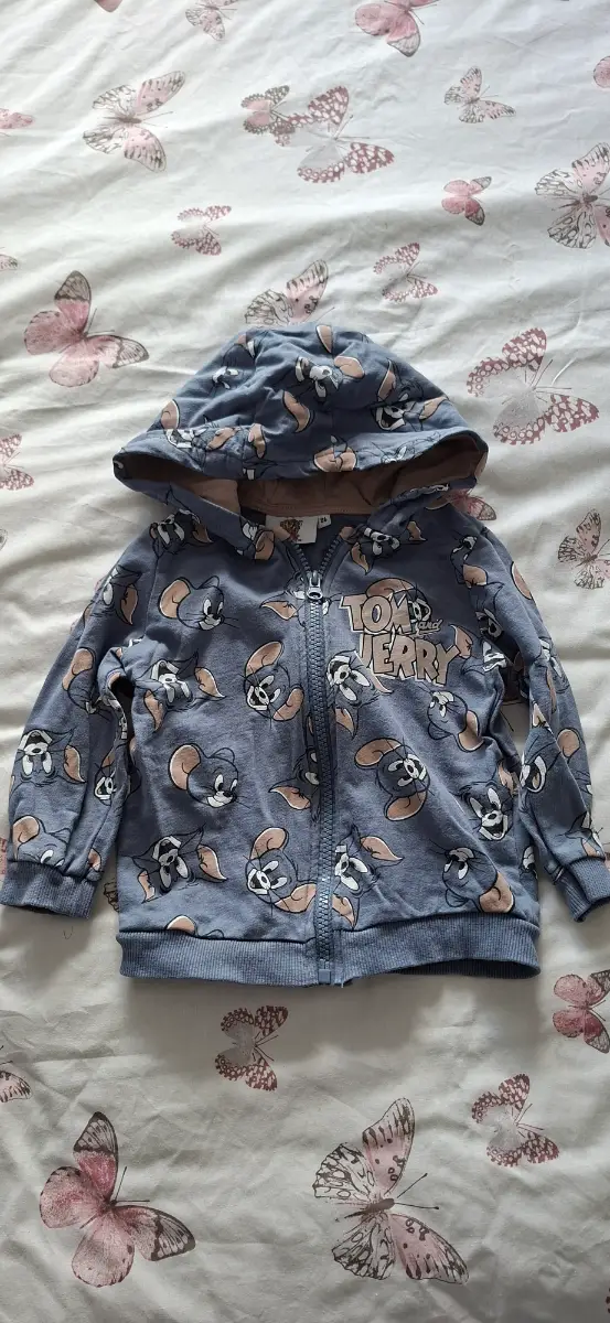 Tom &jerry zip up hoodie,  86cm