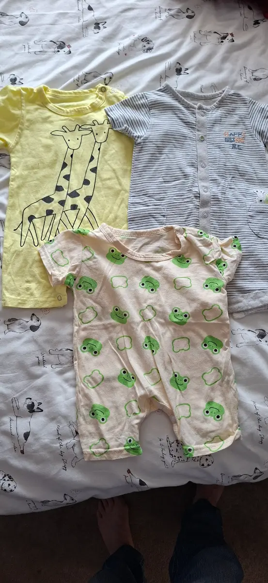 3 rompers,  0-3 months