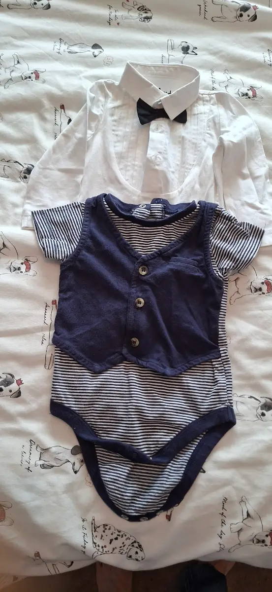 2 shirt vests,  3-6 months