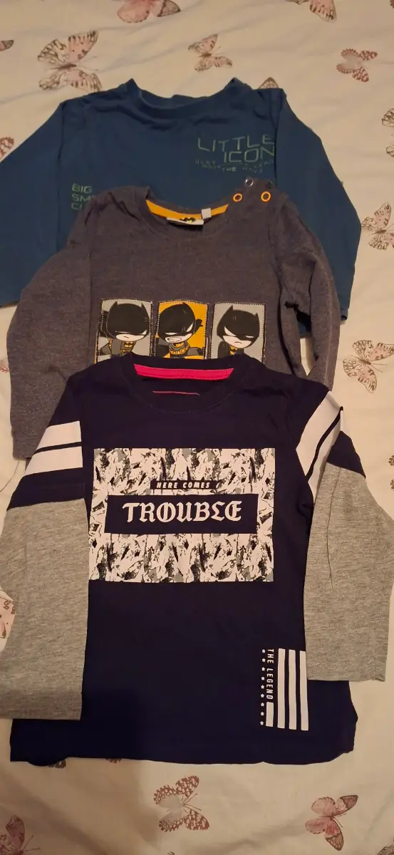 2 long sleeve top bundle, 18-24 months