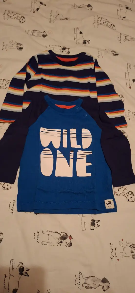 2 long sleeve tshirts, 6-9 months