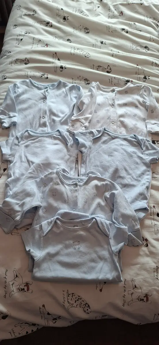 3 babygrows and vests sets,3-6 months