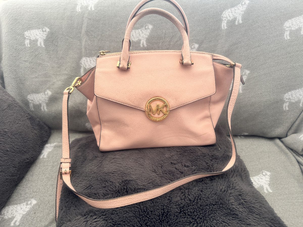 Michael Kors medium pink Hudson satchel bag