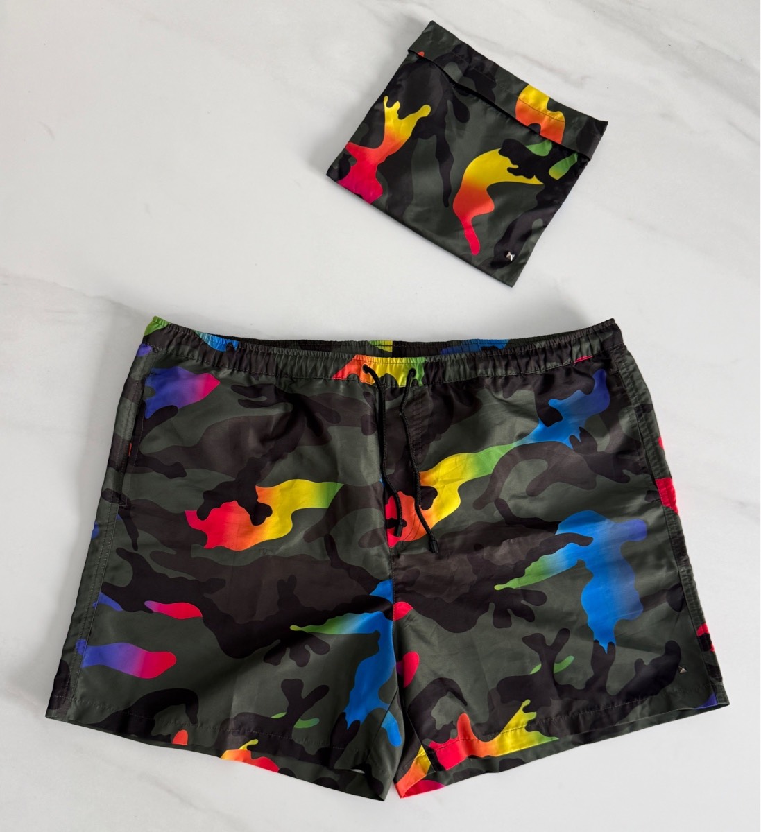 Valentino Camo Swim Shorts XXXL - 38/40" Waist (Drawstring ) Immaculate Condition