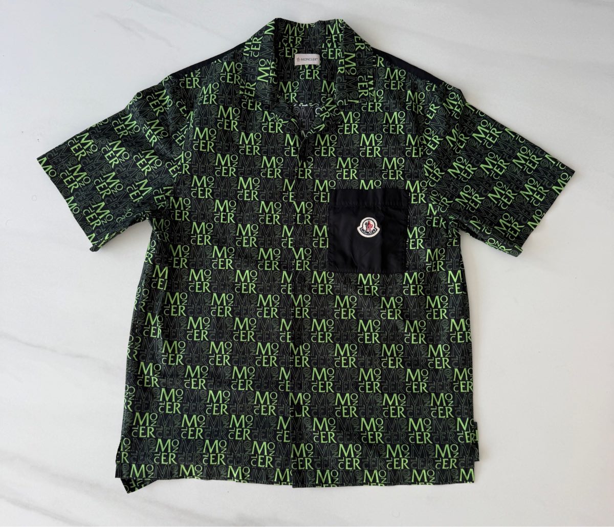Moncler Monogram Shirt - Large  - 22” PTP - Authentic - RRP £690