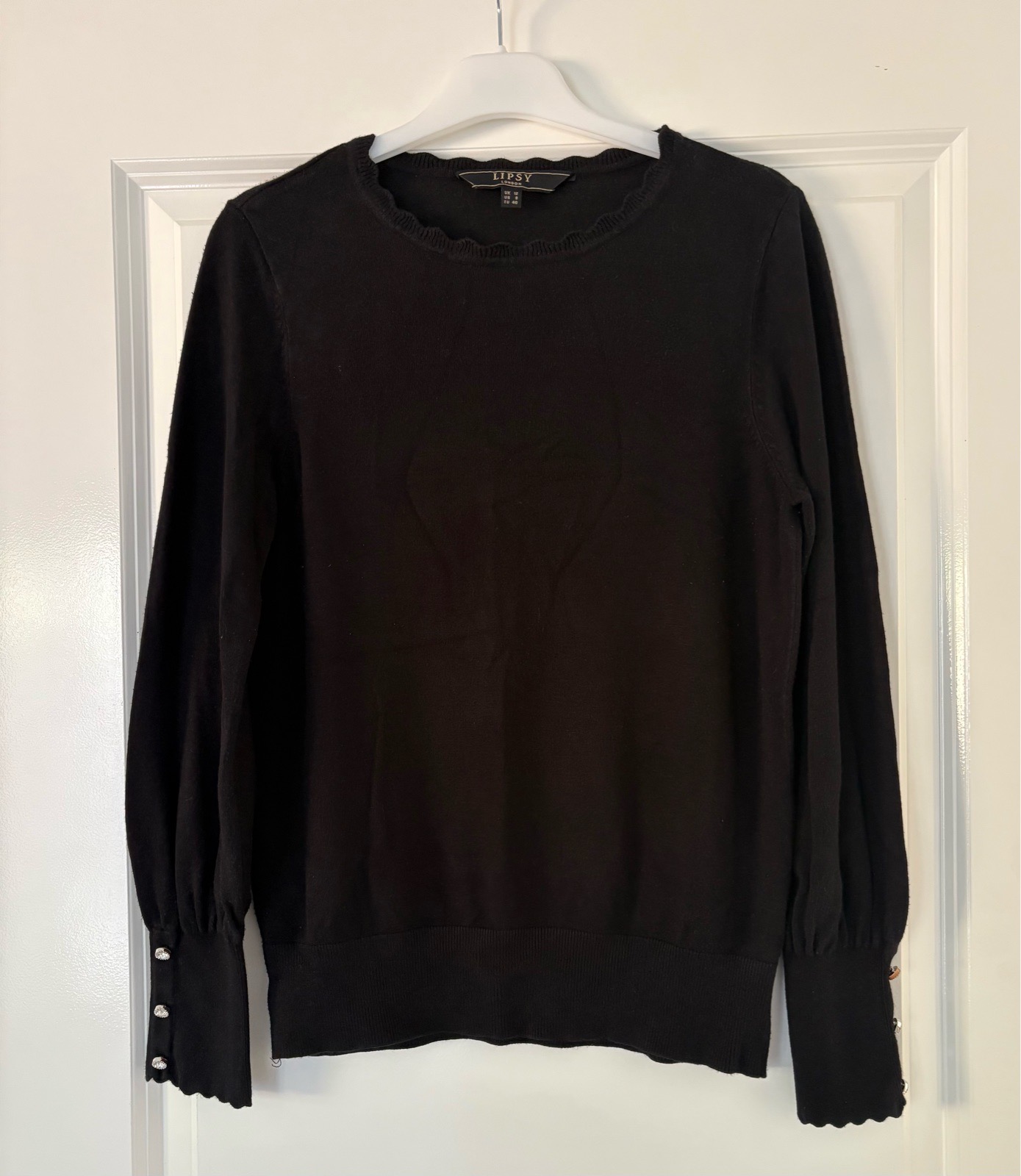 Lipsy black jumper size 12