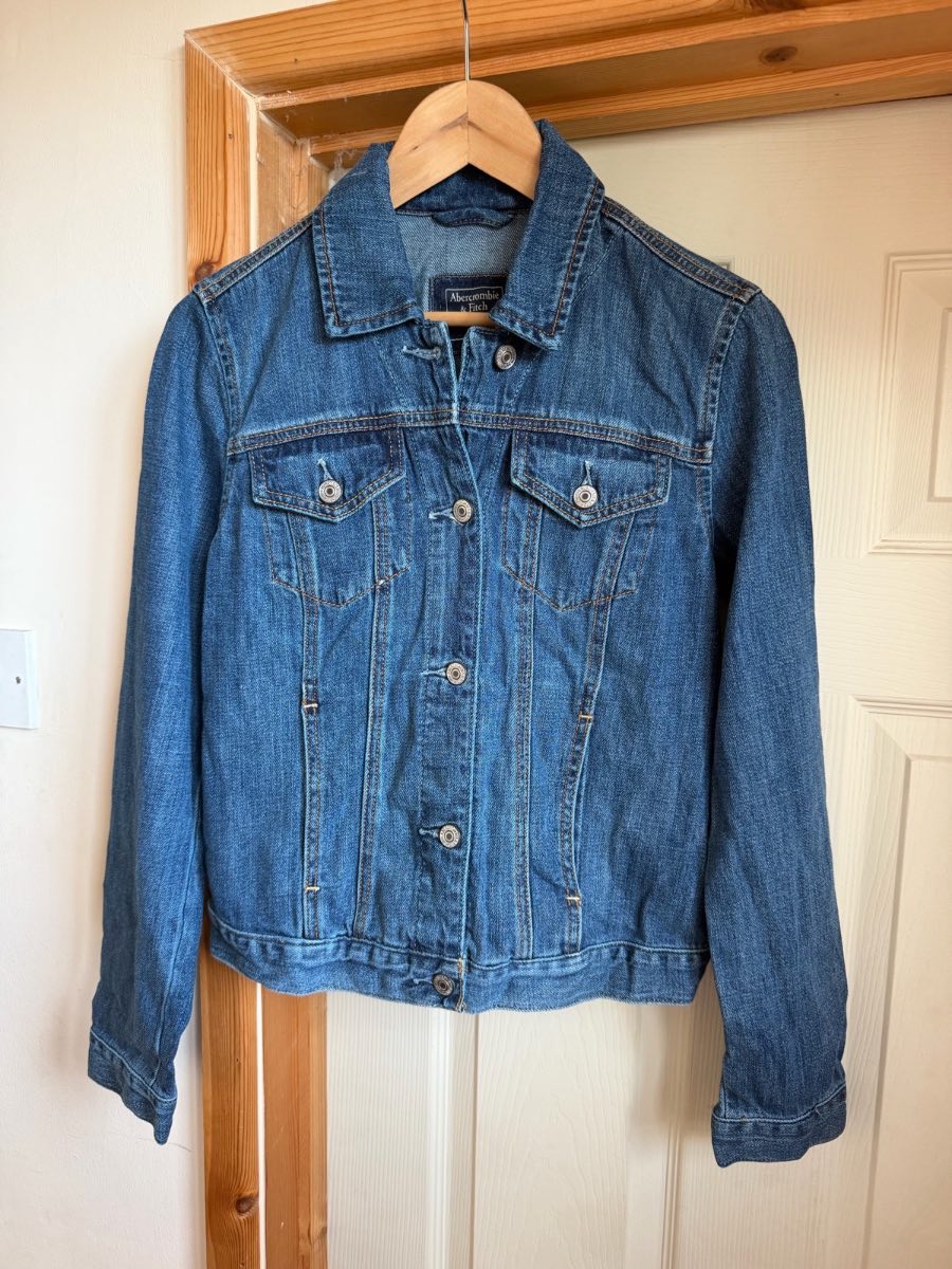 Abercrombie & Fitch Blue Denim Jacket Size S 100% Cotton